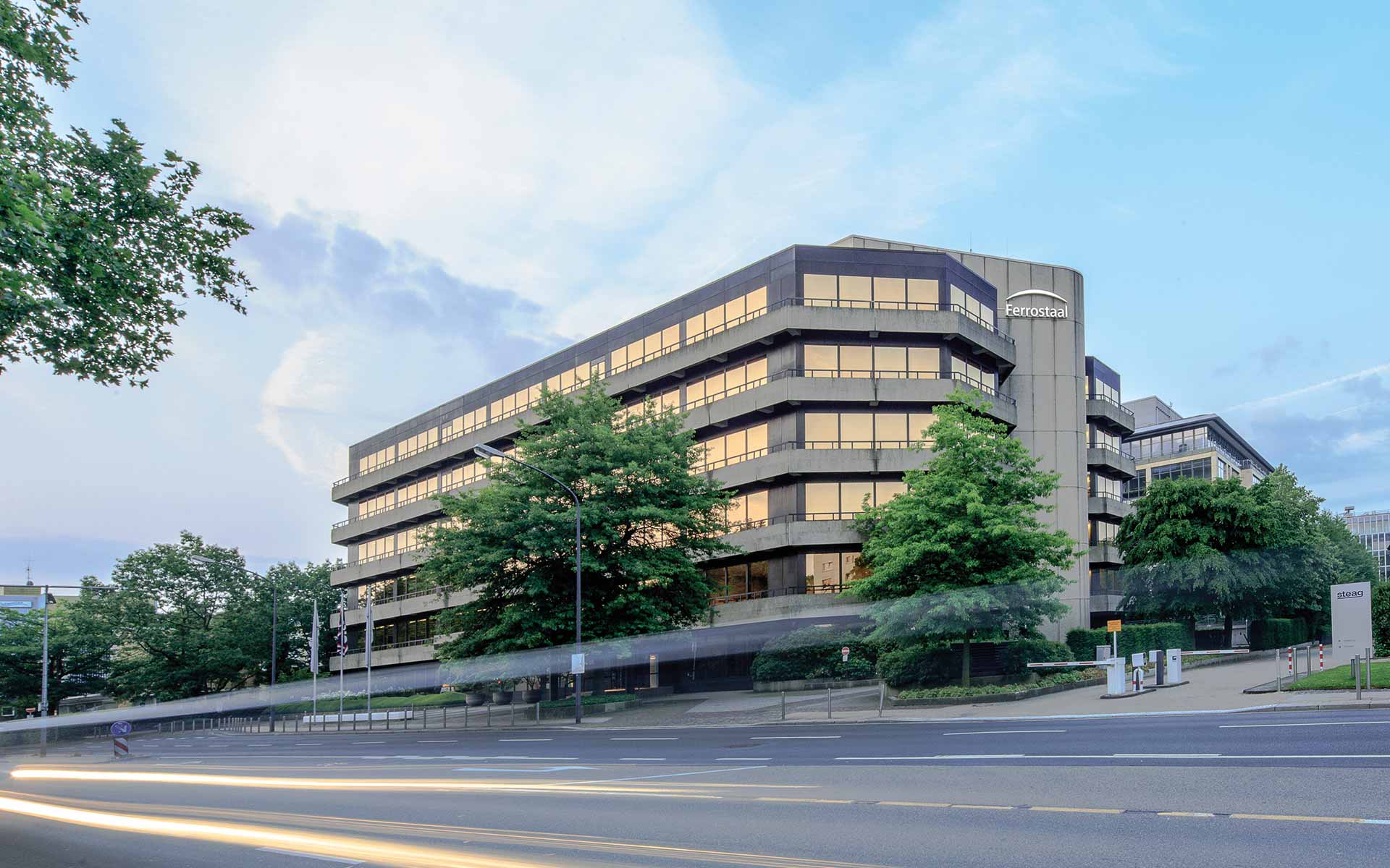An image of an office complex in Essen Germany owned by Henley Investments - European & USA Commercial Real Estate Investment