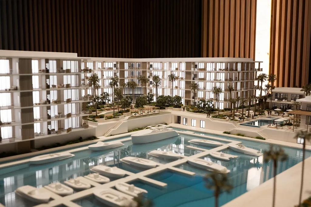 Bringing the Vision to Life Architectural scale model of The Halcyon Residences and Marina development