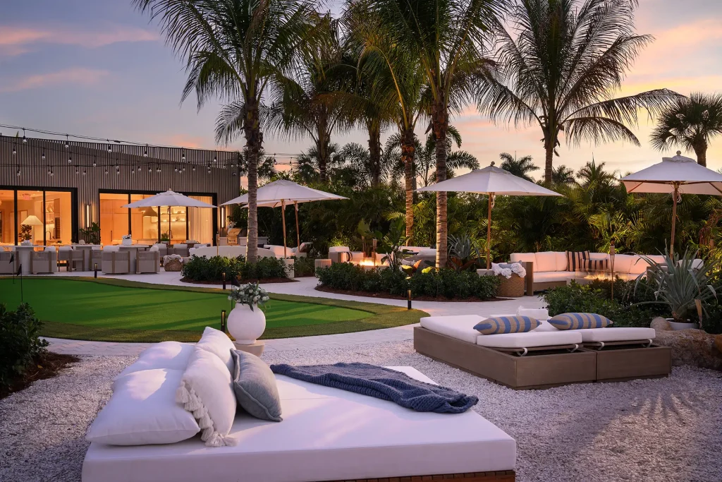 The Halcyon Waterfront Lifestyle Amenities Luxury outdoor amenity spaces and waterfront living environment at The Halcyon Naples