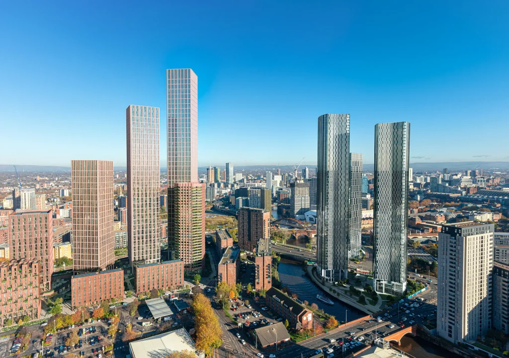 Regent Park and the Manchester Skyline Regent Park towers within the wider Manchester skyline