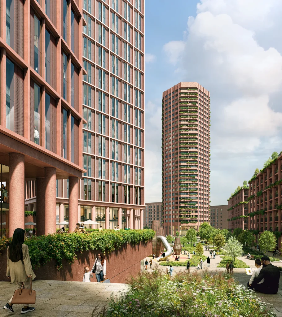 Residential Towers and Public Gardens Residential towers and public gardens at Regent Park Salford